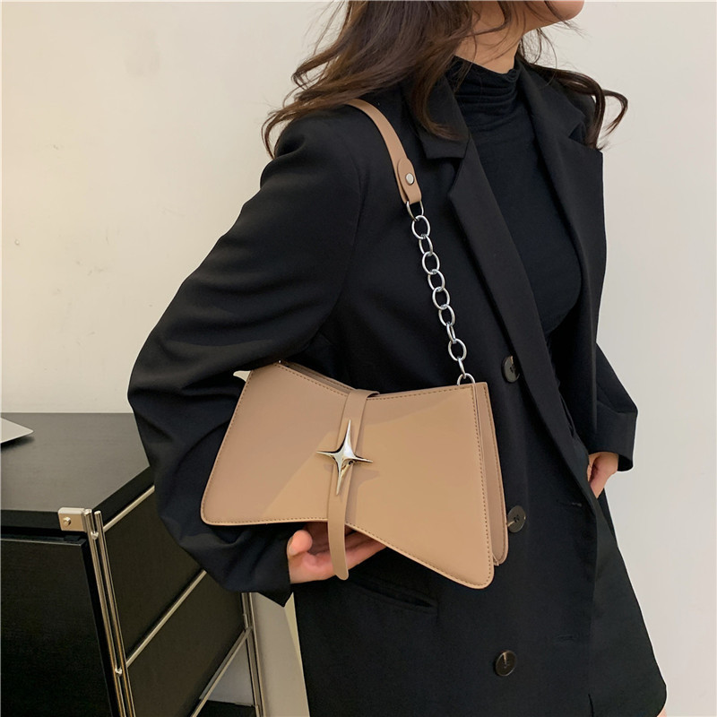 2024 Luxury Leather Trendy Purse Thick Chain Small Tote Shoulder Bags For Women Handbag