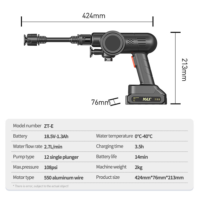 Competitive Price Car Wash Gun High Pressure 150w Foam Gun Electric Car Wash 21v Car Wash Spray Gun