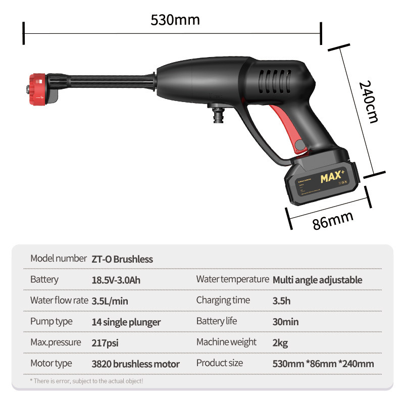 Hot Selling Good Quality Car Wash Gun Foam 21v Water Gun Washing Car 220w Cordless Car Wash Gun