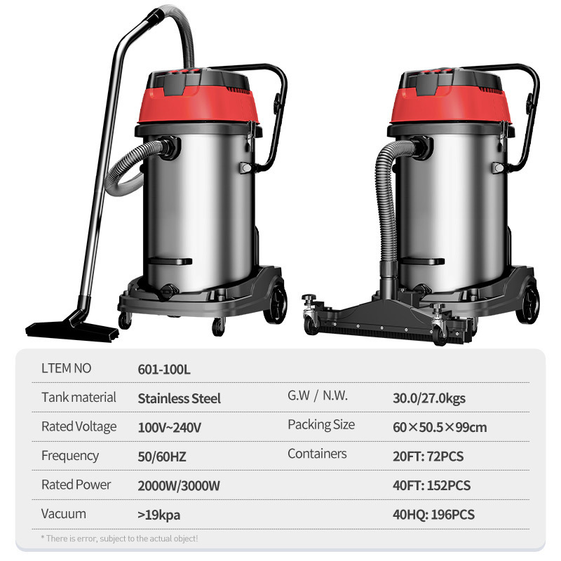 Big Discount Carpet Cleaning Machine 240V Vacuum Steam Cleaner 100L Industrial Vacuum Cleaner