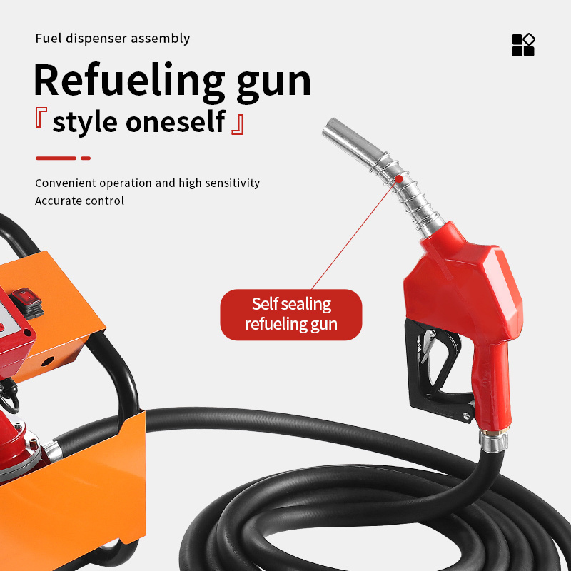 Factory Outlet 12V24V Portable Fuel Pump Diesel Oil Pump Gasoline Pump Set With Quantitative Flow Meter