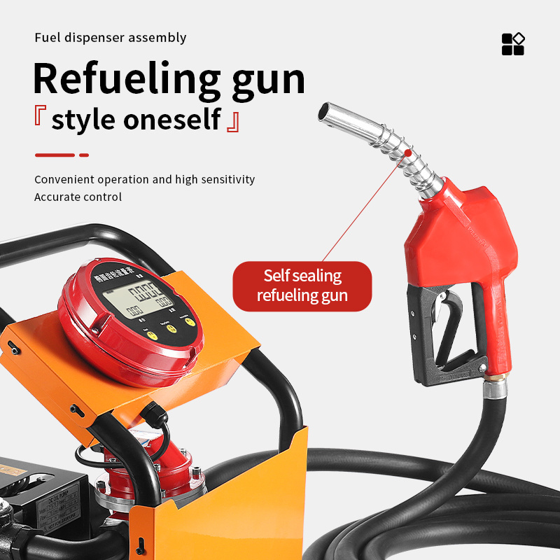 Cavitt Electric Portable Fuel Pump 12V24V Diesel Oil Fuel Pump Set Elliptical Gear Meter And Self-Sealing Gun