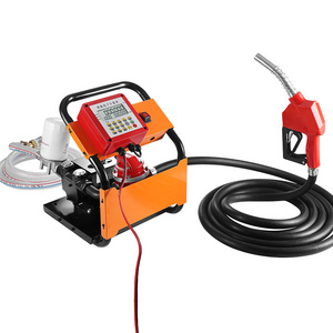 Factory Outlet 12V24V Portable Fuel Pump Diesel Oil Pump Gasoline Pump Set With Quantitative Flow Meter