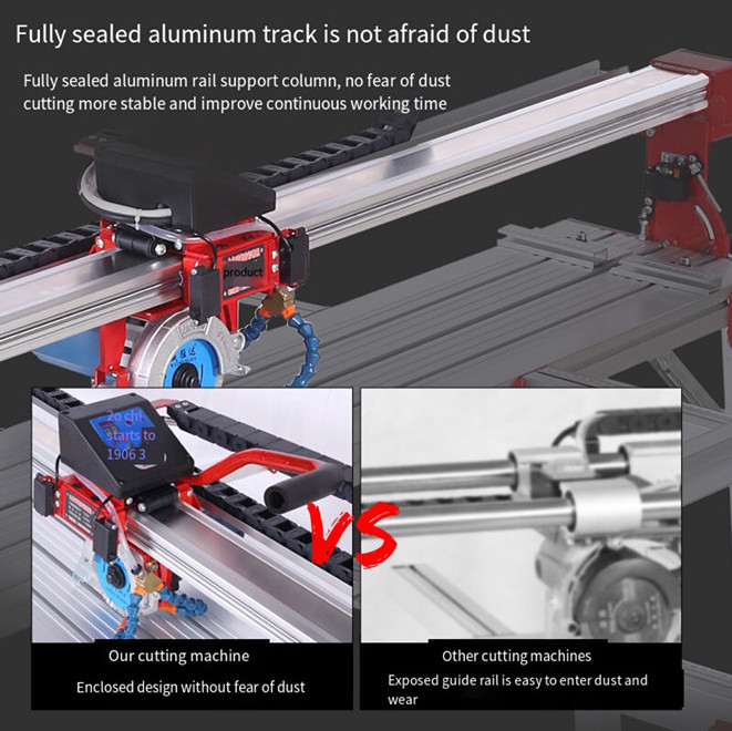 wandeli  shijin 1200mm  waterjet Tile Cutter Machine Electric Desktop Tile Saw Cutter Stone cutting machinery