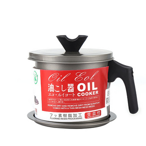 Factory Hot Selling Stainless Steel Kitchen Oil Storage Container Oil Filter Pot For Home