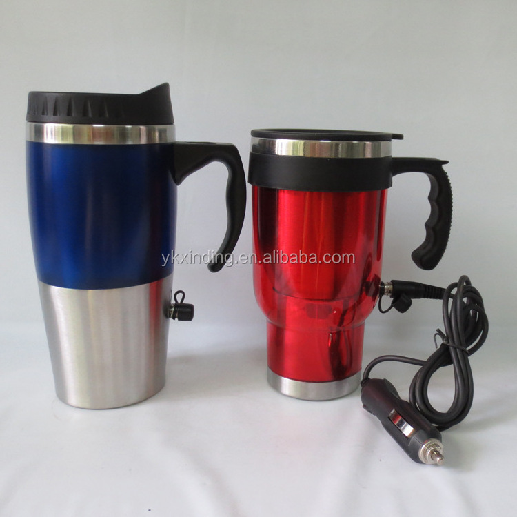 450ml thermos mug with USB and car plug auto mug Stainless steel electric car mug