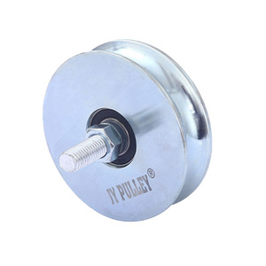 Universal Heavy Duty Zinc Galvanized Wheel With Groove for Sliding Gate Door Hardware and Machine Caster Roller