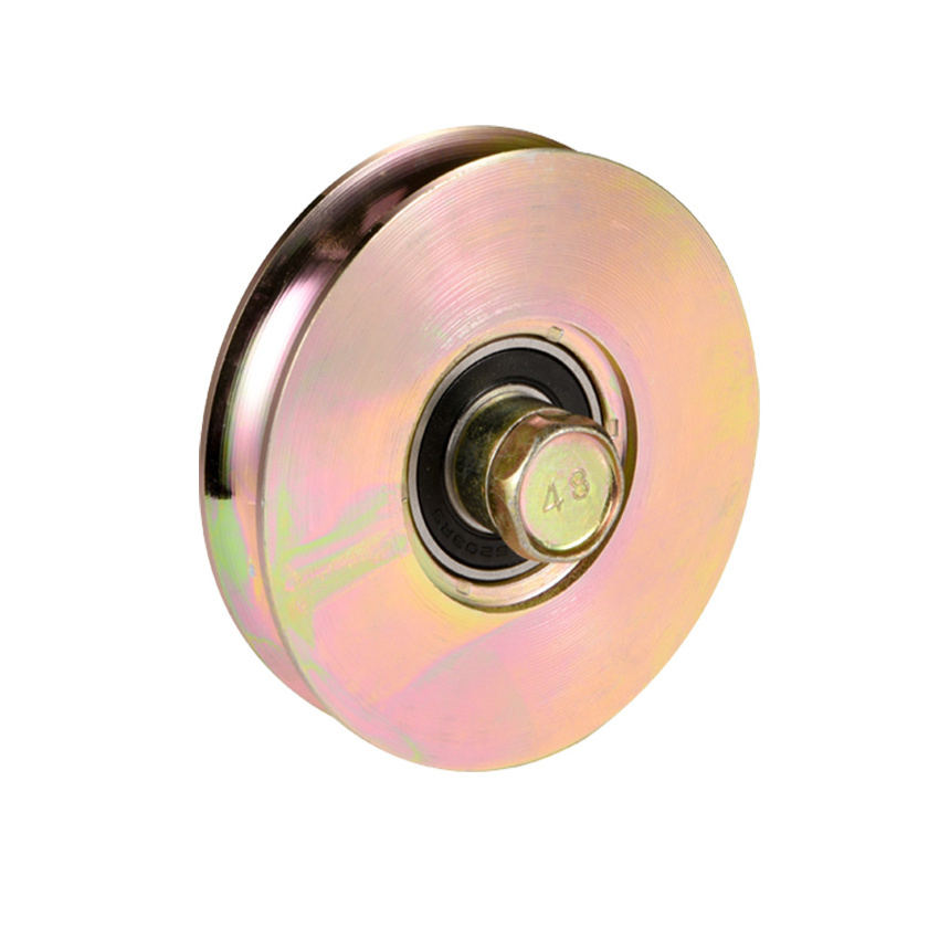 Universal Heavy Duty Zinc Galvanized Wheel With Groove for Sliding Gate Door Hardware and Machine Caster Roller