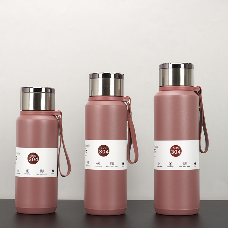 BORGE Large Capacity 350ML/500ml/750ML Straight Vacuum Stainless Steel Thermoses Flasks Water Bottle