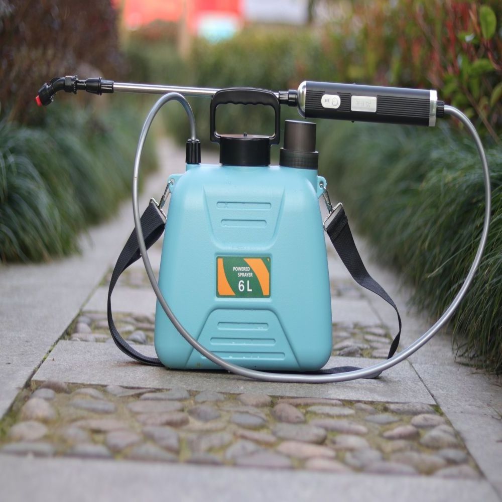 6Litres Battery Powered Electric Sprayer with Telescopic Wand and Adjustable Shoulder Strap Portable Garden Sprayer