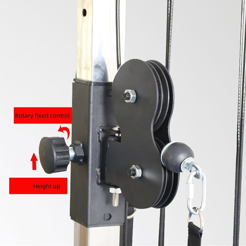 Gym Home Machine Lat Pull Down Row Wall Mounted Cable Crossover Pulley Machine