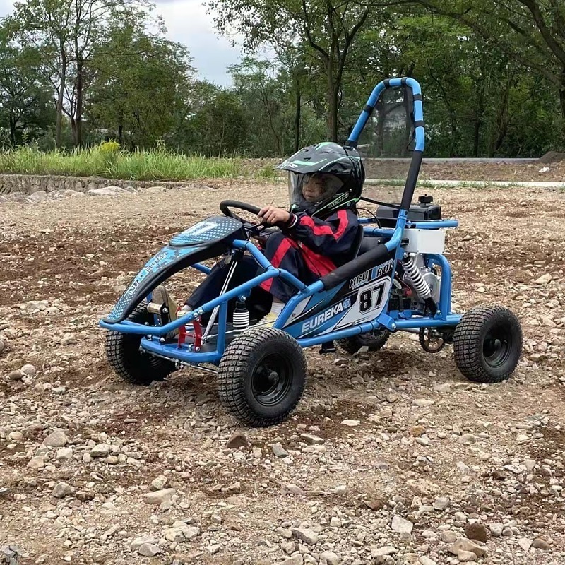 Hot-selling petrol four-wheel steering wheel carrier 125cc kids kart Rear drive all-terrain vehicle Venue racing locomotive