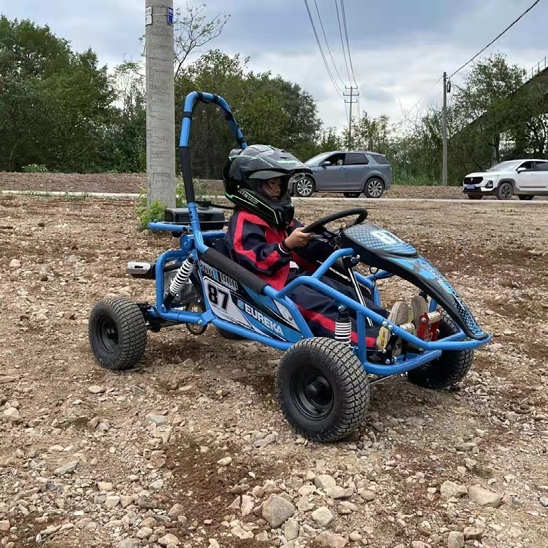 Hot-selling petrol four-wheel steering wheel carrier 125cc kids kart Rear drive all-terrain vehicle Venue racing locomotive