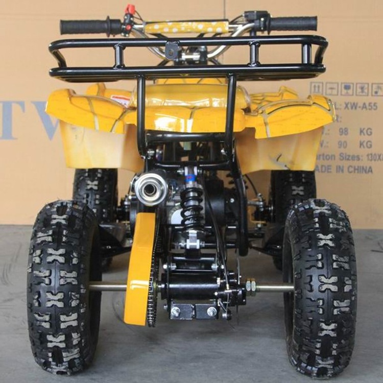 2024 New powerful 2 stroke pull start children's atv gas powered 49cc mini quad atv for kids