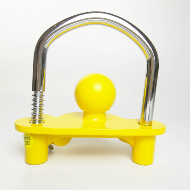 Car anti-theft trailer lock Yellow U-shaped anti-theft and anti prying cross lock