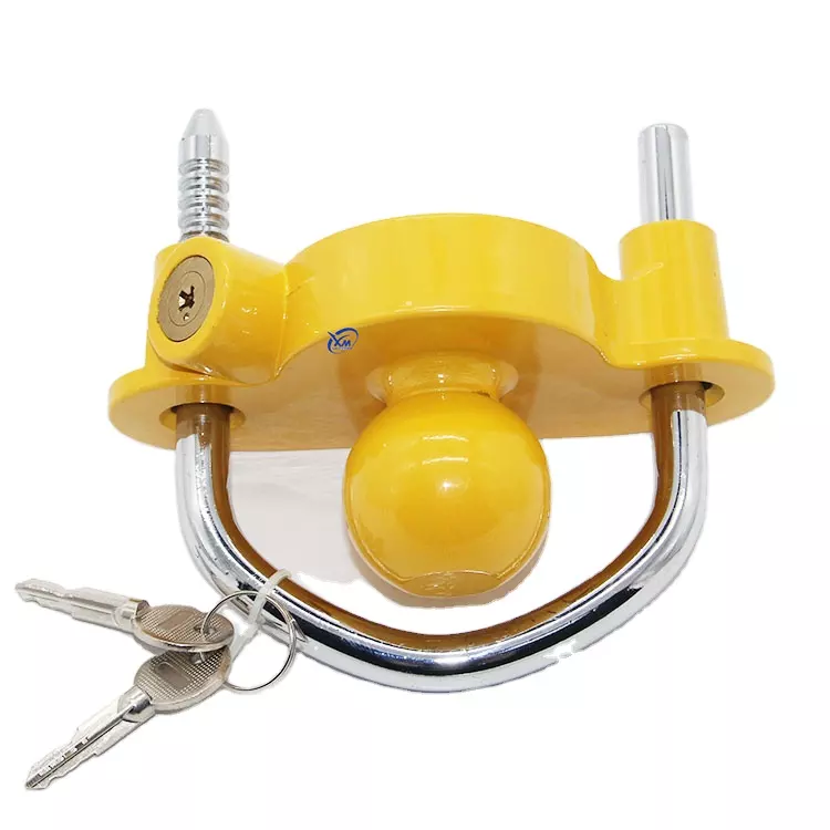 Car anti-theft trailer lock Yellow U-shaped anti-theft and anti prying cross lock