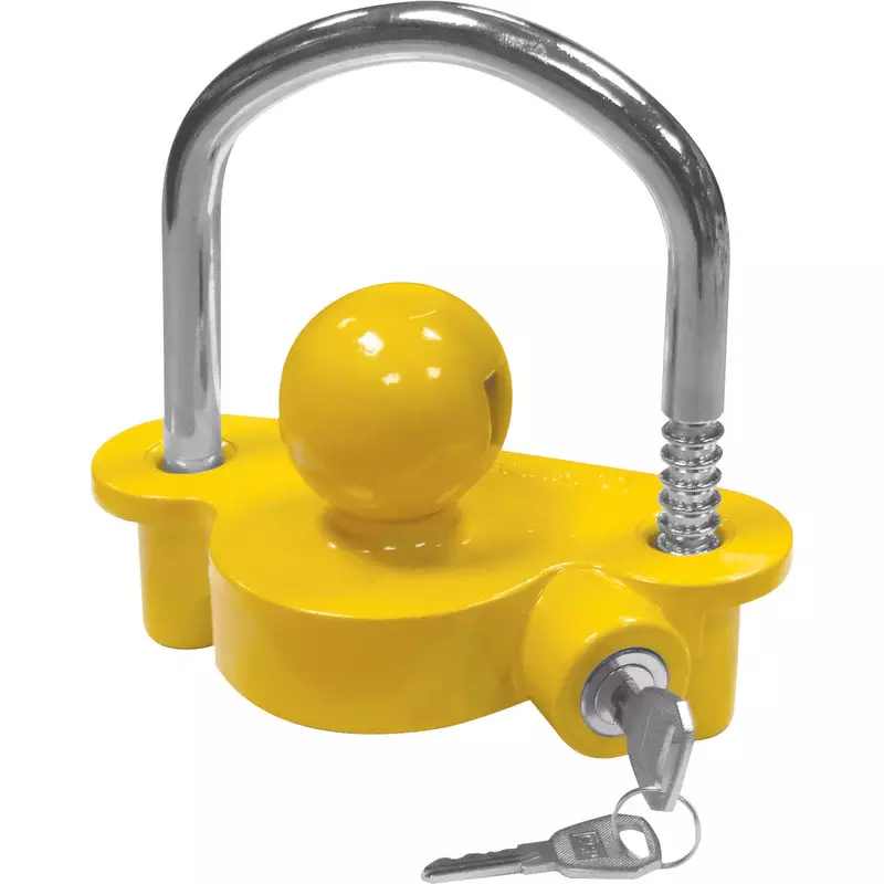 Car anti-theft trailer lock Yellow U-shaped anti-theft and anti prying cross lock