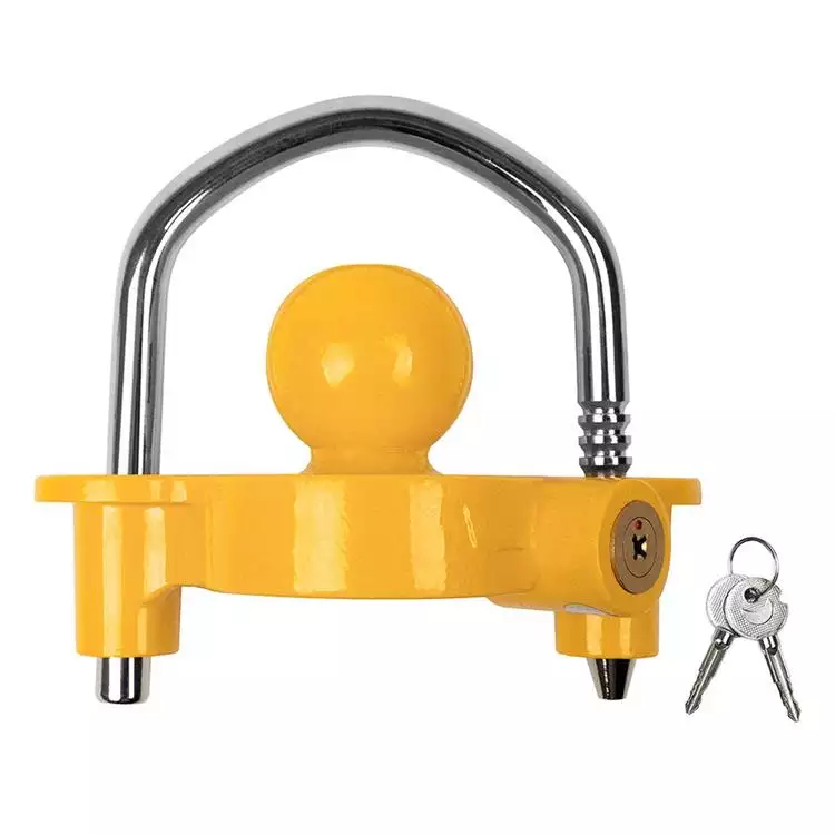 Car anti-theft trailer lock Yellow U-shaped anti-theft and anti prying cross lock