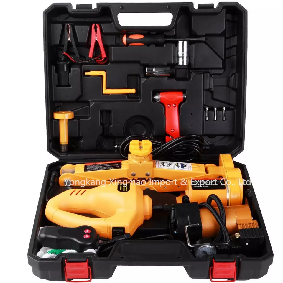 12v Mini Electric Hydraulic Jack Vehicle Tools 3  Ton Small Lift Scissors Jack Price 3 in 1