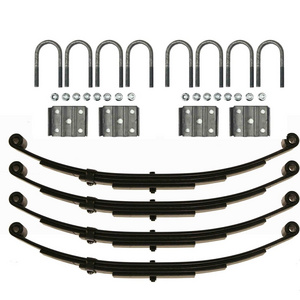 5-9 Leafs Double Eye Trailer Leaf Spring Kit Suspension with U-Bolt kit