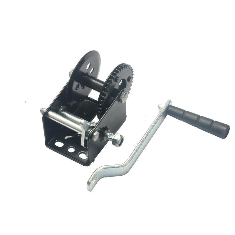 Factory Sale Heavy Duty Boat Trailer Manual Hand Gear Winch Crank With Strap Hook Cable for ATV, Boat, Truck, Trailer