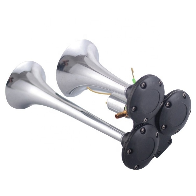 High Quality 3-pipes super loud Electronic Aluminum Copper Wire musical truck air pressure horn tuck boat use air horn