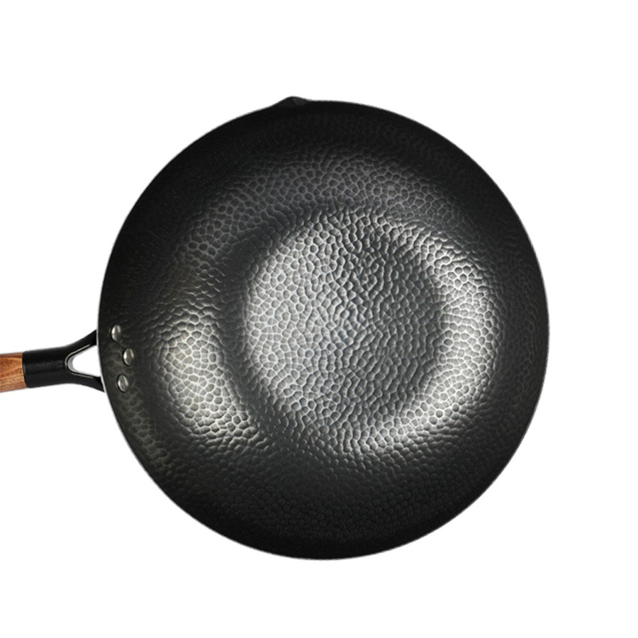 Factory wholesale extra large iron physically non stick coating frying pan wok