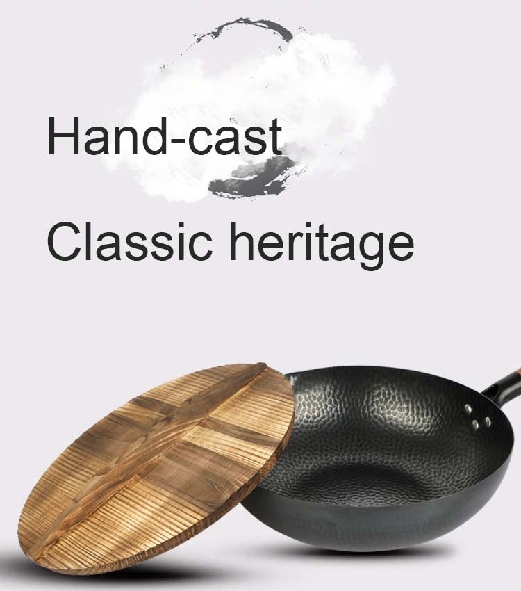 Factory wholesale extra large iron physically non stick coating frying pan wok