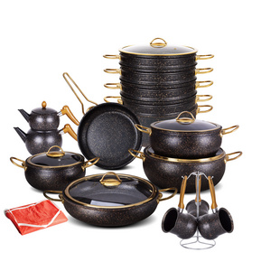 Factory Direct Sale Cookware Sets Granite Aluminum, Panelas Nonstick Cookware Sets