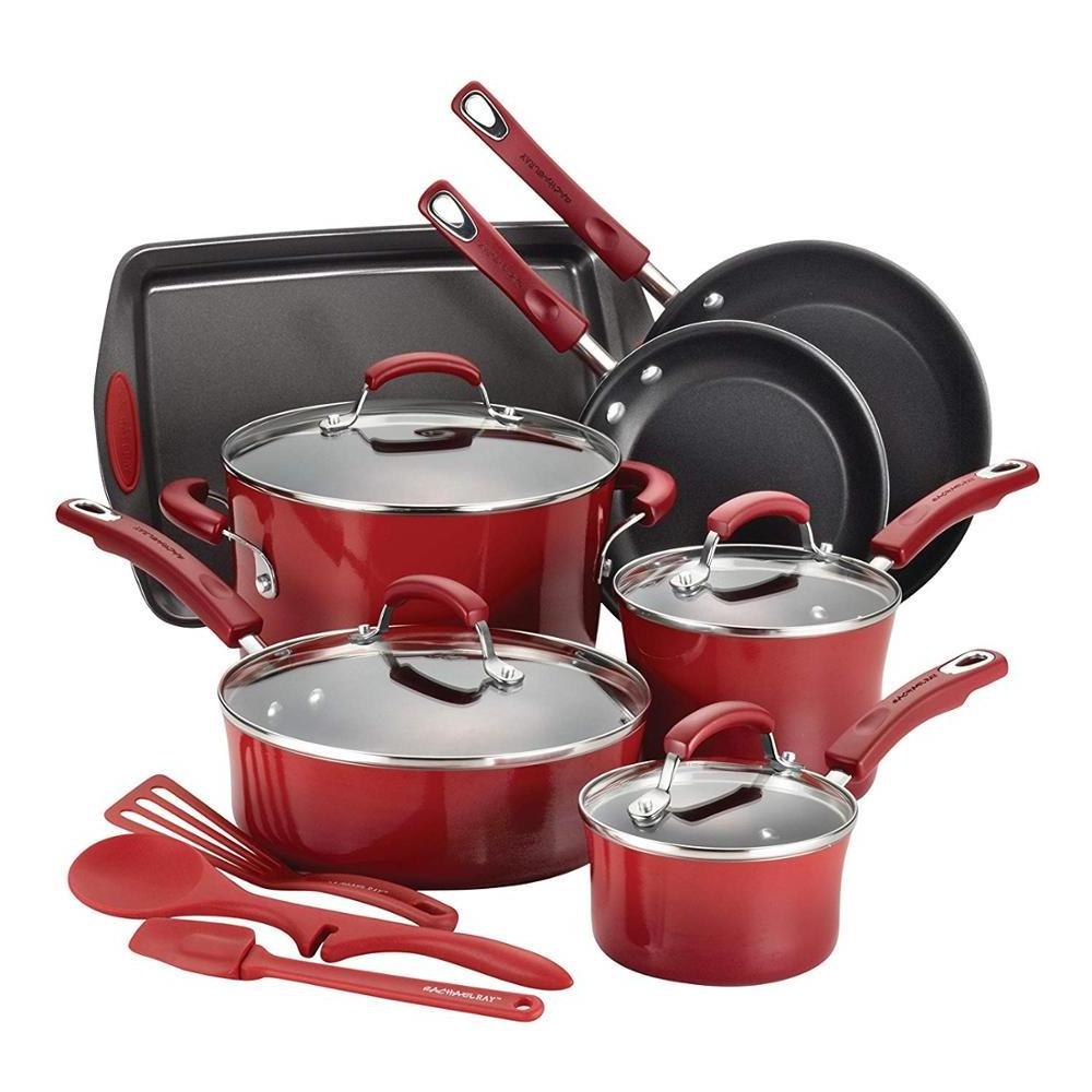 2023 Oem Cheap Price Die Cast Modern Induction Casserole Forged Big Aluminium Kitchen Nonstick Pan Cookware Sets