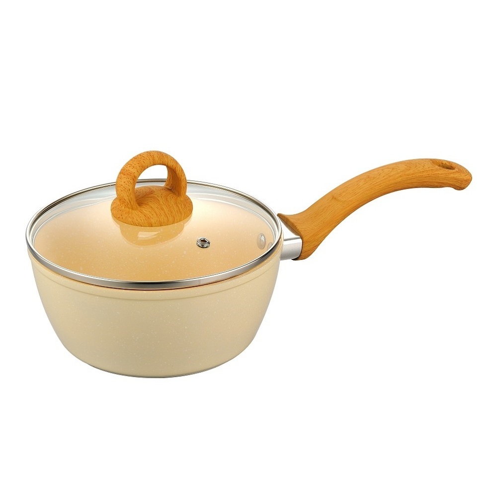 Hot Selling New Designs Chinese High Quality Forged Aluminum Ceramic Coated Non Stick Milk Nonstick Sauce Pan