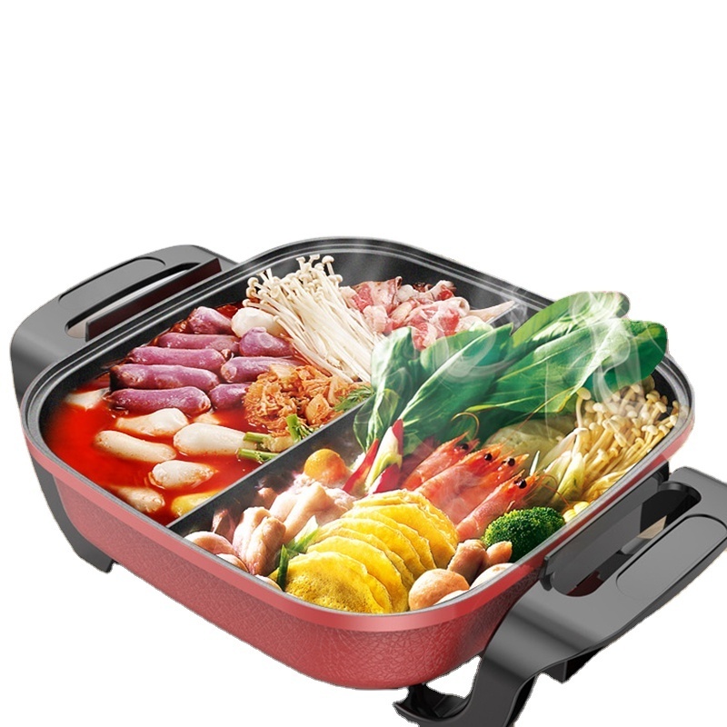 Hot sale high quality multi-function pot with aluminum tempered glass lid hot pot electric hot pot