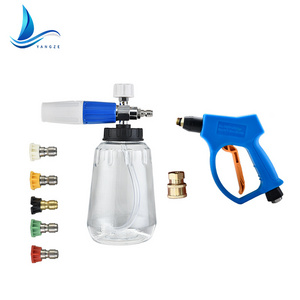 Watering Foam Cannon for high-pressure washer,1/4 inch (about 0.6 cm) quick connector,1 liter,with 5 head nozzles