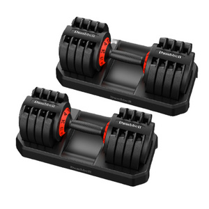 Top Sales OEM Quick Lock 55lb Gym Equipment Dumbbells Set 25kg Adjustable Dumbbell