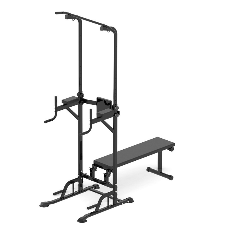 Multifunctional Ajustable Pull Up Rack Dumbbell Weight Bench Dips Push Up Rack With Resistance Band