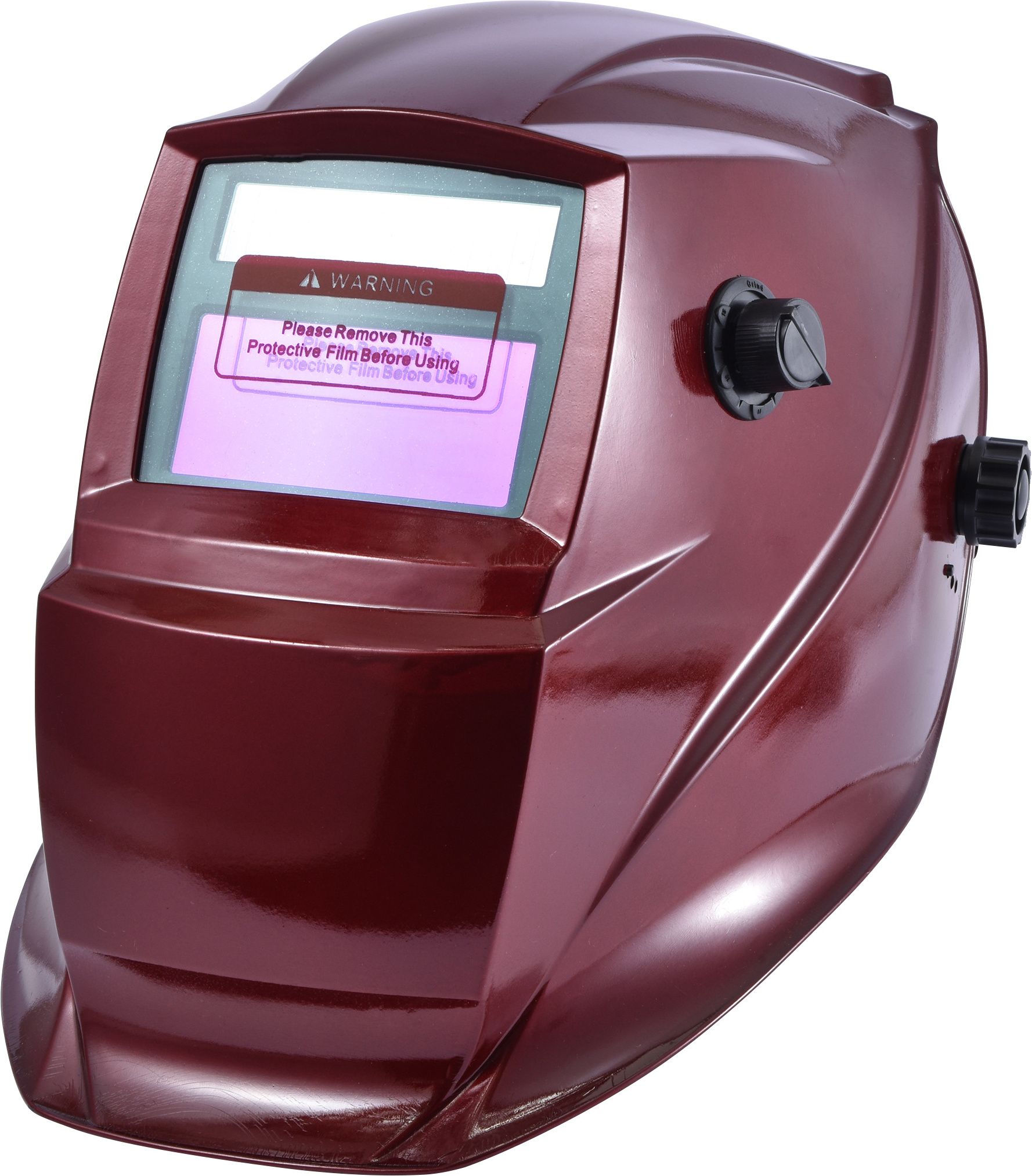 YS-KD8108 PP Vermilion Solar Powered Auto Darkening Welding Helmet True Color Safety Welding Helmet Iron Man