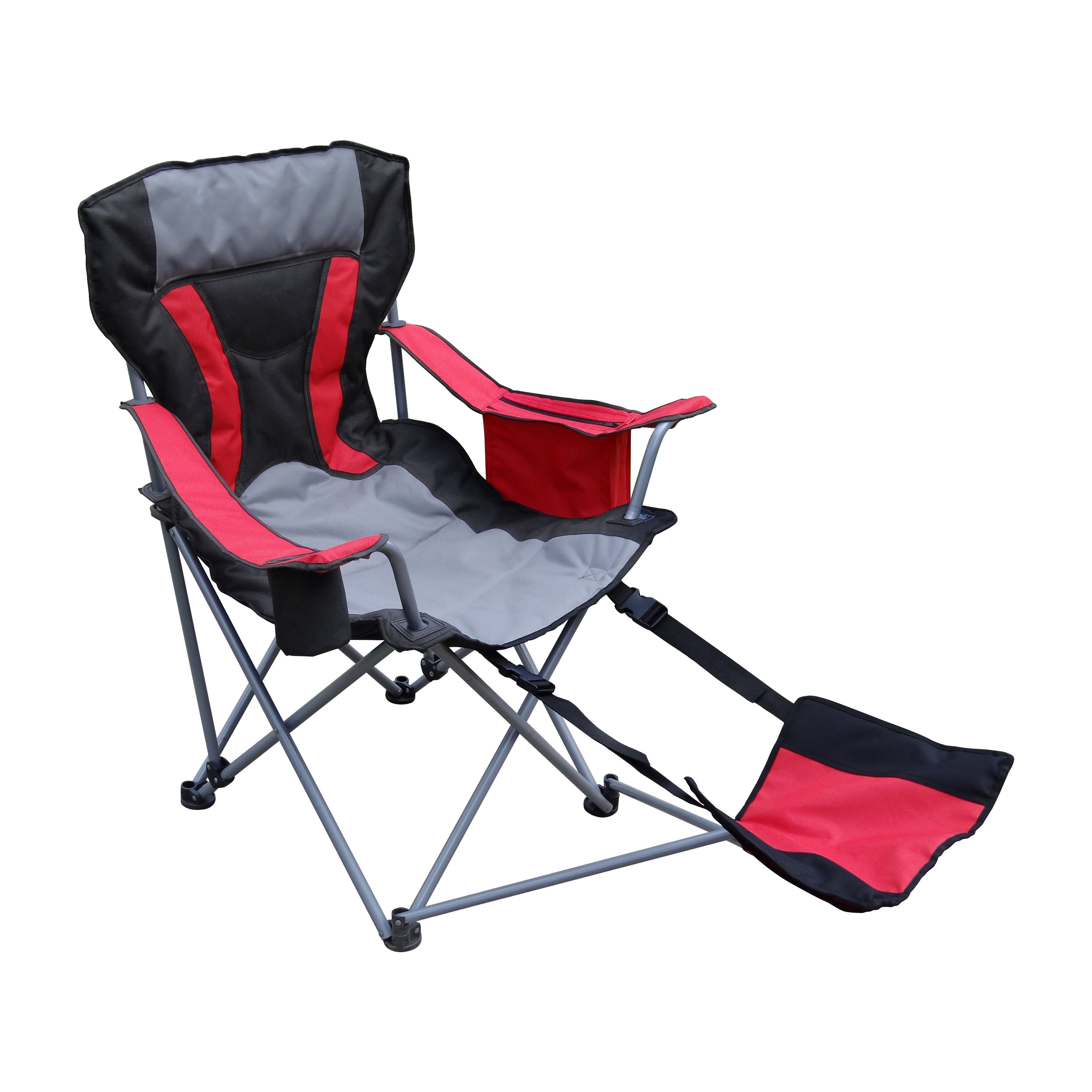 comfortable with soft catton fold able chair footrest camping chair