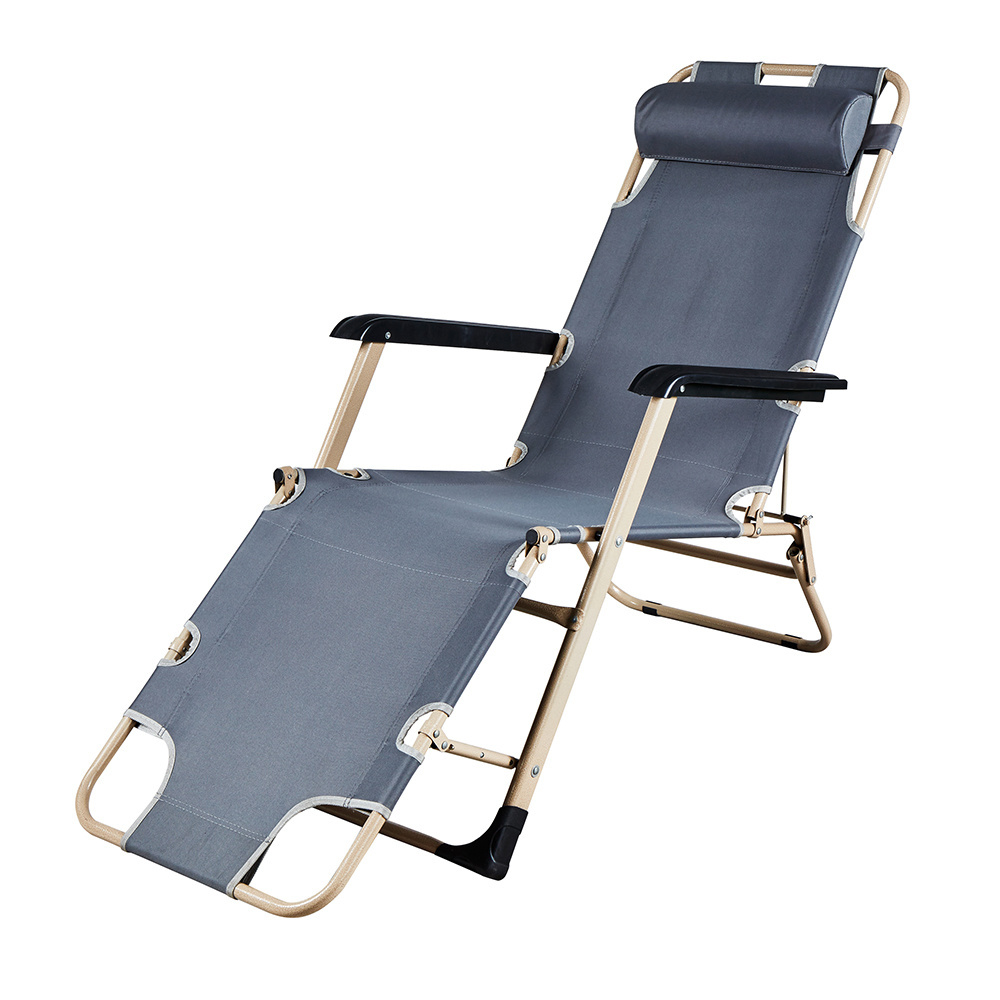 Outdoor folding sun lounge chairs portable beach chaise lounge chair foldable recliner chair