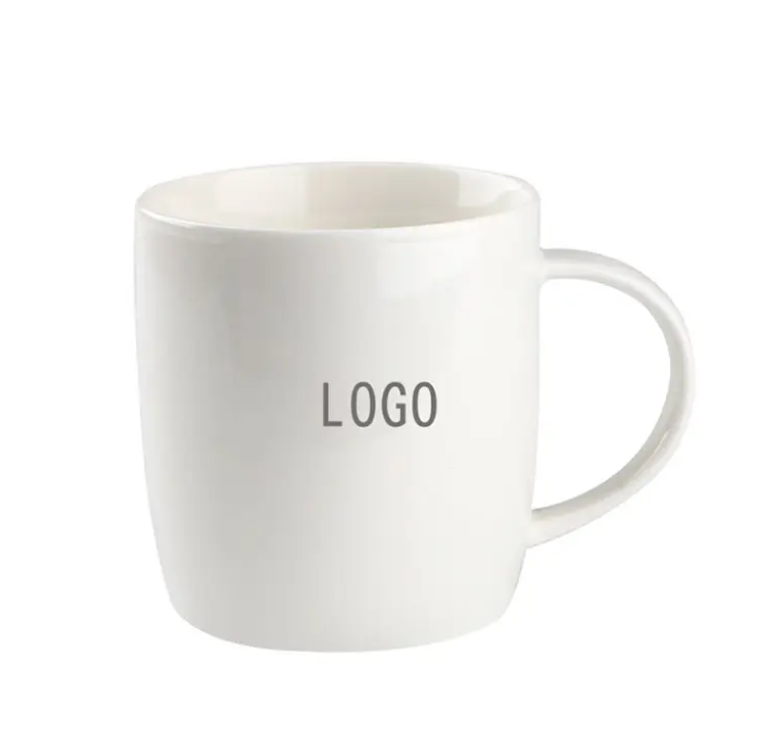 Custom logo Classic 11oz Cream White Thick Diner ceramic coffee mug Restaurant Coffee Diner Mug