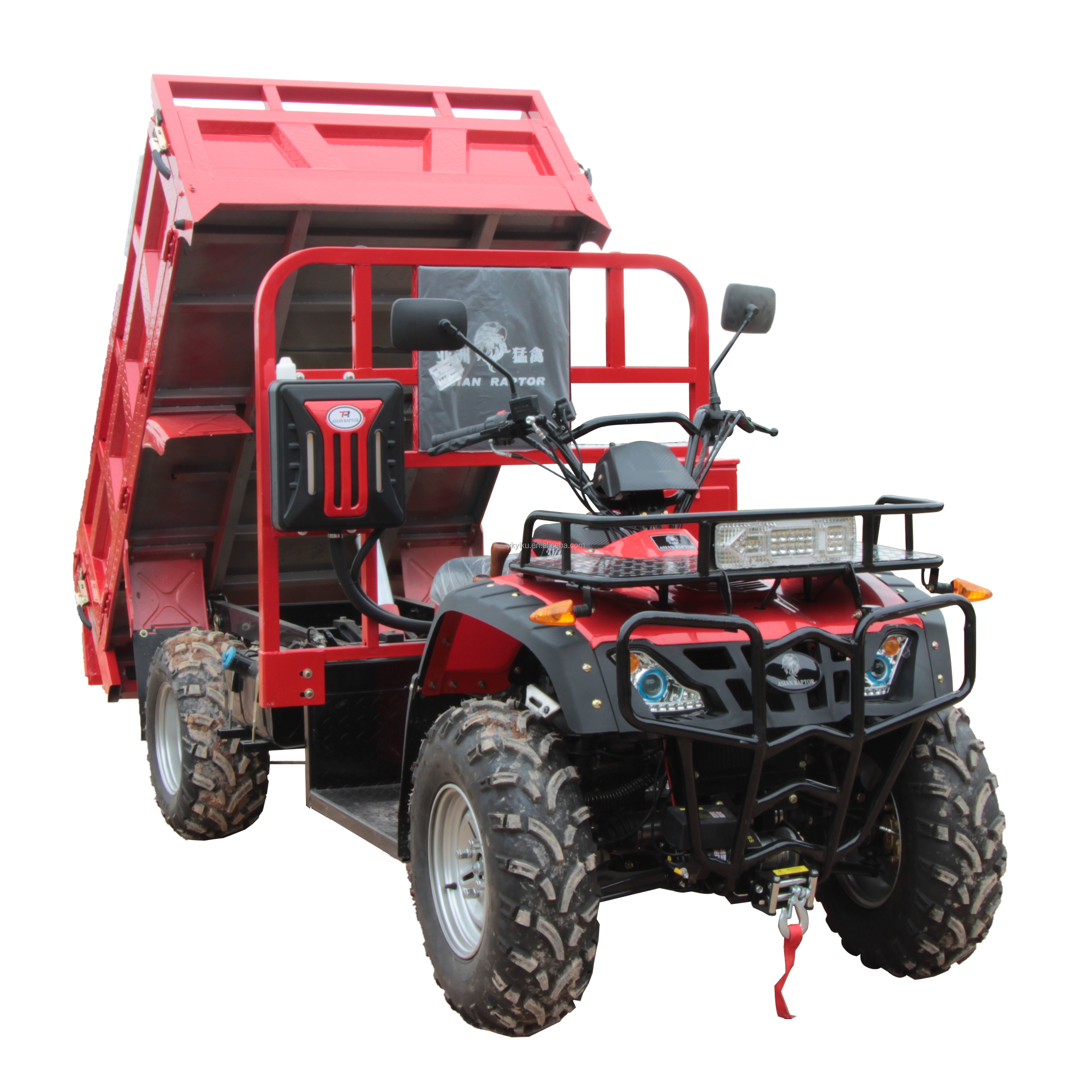 300/400cc 4x4 ATV with Hydraulic Tipping Bucket Buggy UTV with Dump Bed