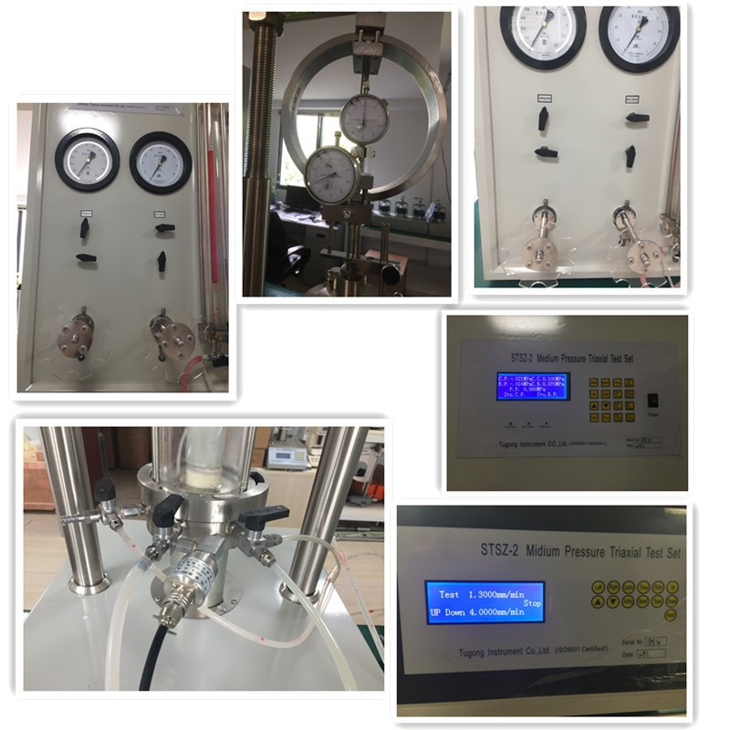 STSZ-2 30KN Soil Medium Pressure Triaxial Testing Machine/Triaxial Test Apparatus/Soil Testing Kit