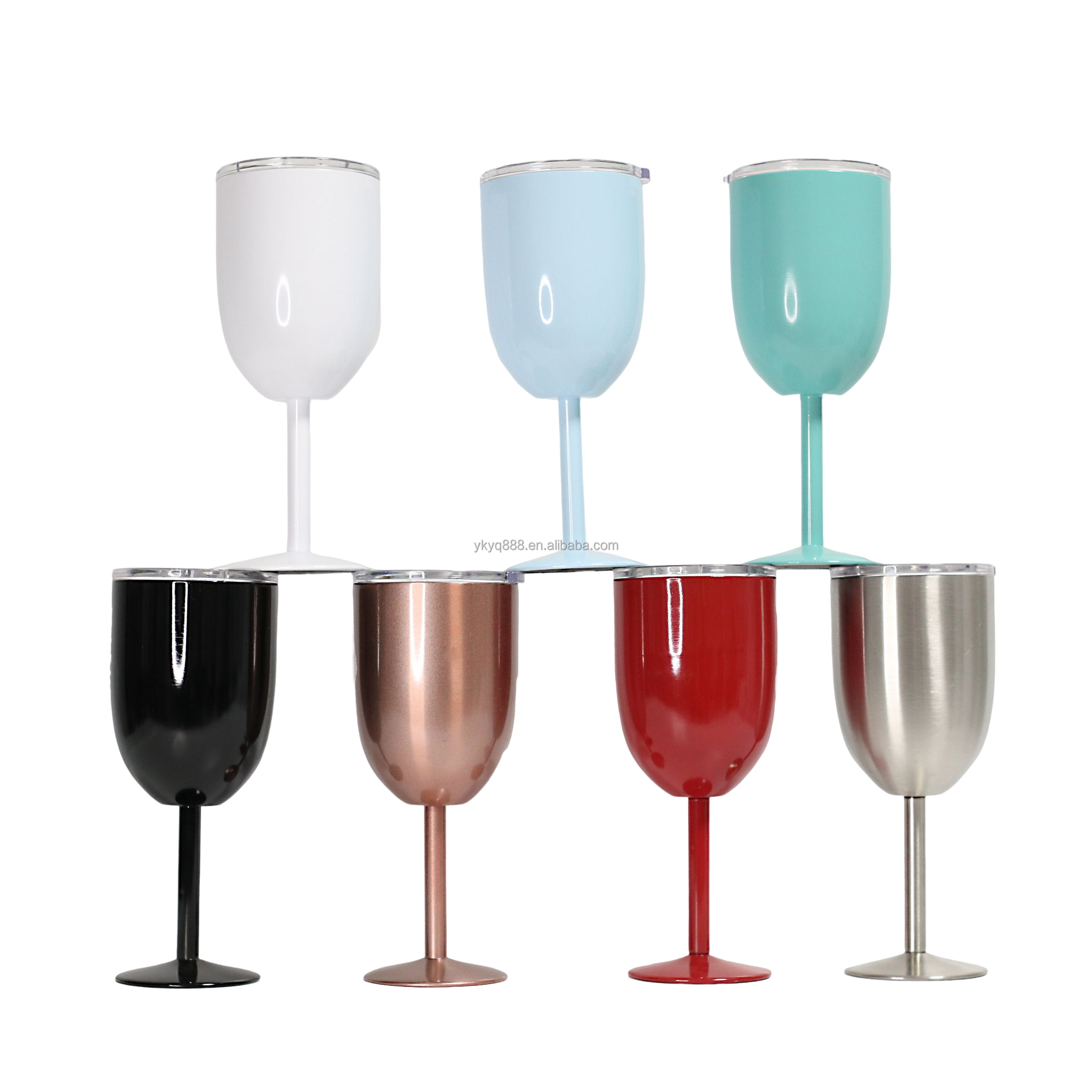 10oz Stainless Steel Red Wine Glasses with Lid Double Wall Insulated Wine Tumbler Unbreakable Goblets Wine Glasses