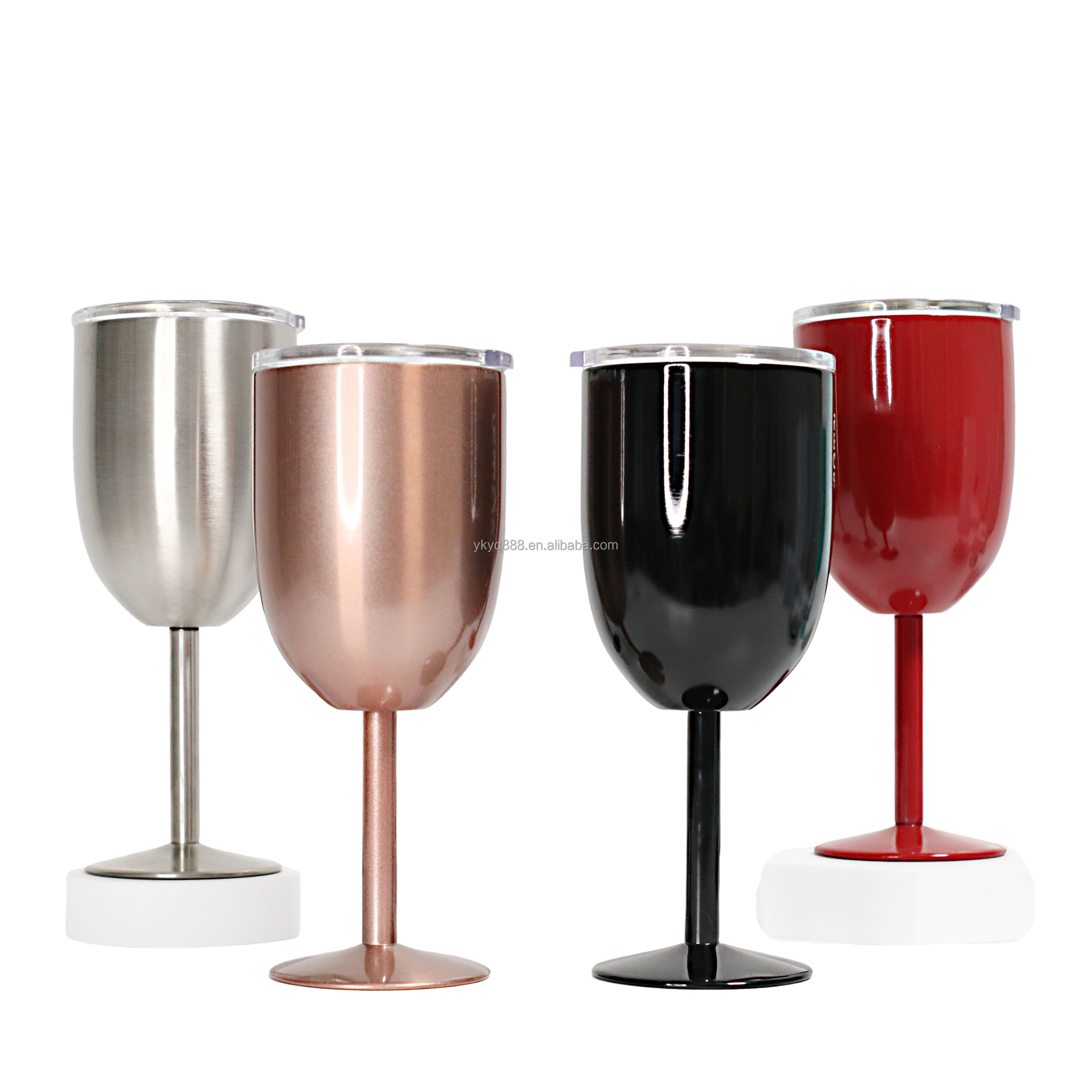 10oz Stainless Steel Red Wine Glasses with Lid Double Wall Insulated Wine Tumbler Unbreakable Goblets Wine Glasses