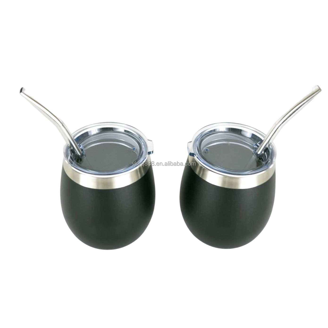 Best price 8oz Mate Cup Bombilla Mate Gourd Double Wall Stainless Steel Yerba Mate Tea Cup with Metal straw spoon