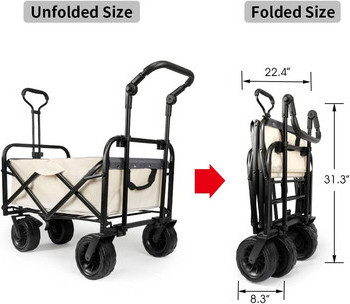 2023 Kitchen Islands Carts Golf Accessories Collapsible Rolling Crazy Collapsible Folding Garden Outdoor Wagon With Wheels