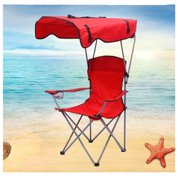 2023 Folding Beach Chair Rest Fishing Chair Outdoor Portable Folding Fishing Chair with Canopy Umbrella