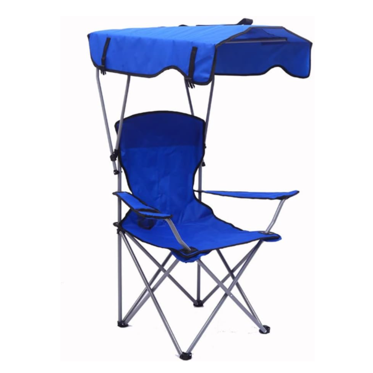 2023 Folding Beach Chair Rest Fishing Chair Outdoor Portable Folding Fishing Chair with Canopy Umbrella