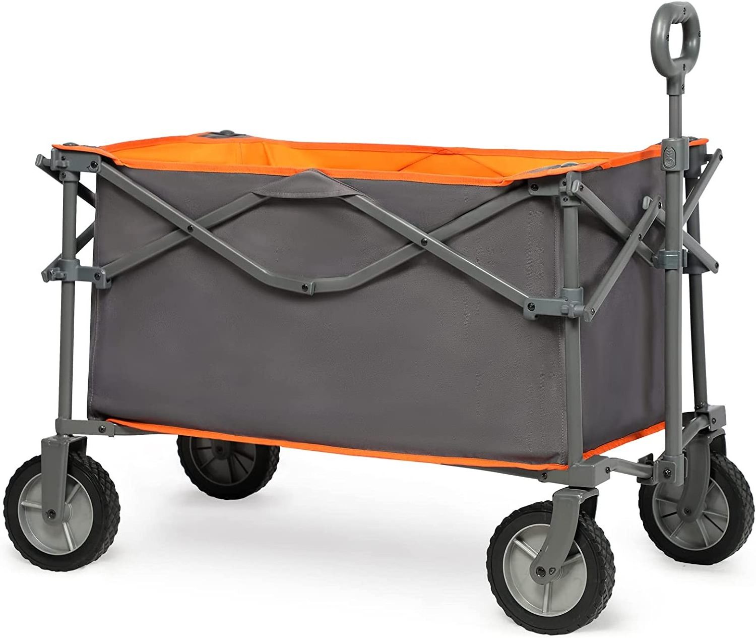 Collapsible Folding Utility Wagon Cart Large Capacity Heavy Duty Foldable Outdoor Garden Grocery Wagon with Wheels