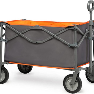 Collapsible Folding Utility Wagon Cart Large Capacity Heavy Duty Foldable Outdoor Garden Grocery Wagon with Wheels