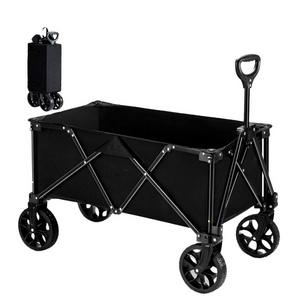 2023 Cheap Food Wagon Camping Cart Foldable Trolley Cart Multi Use Functional Collapsible Carts